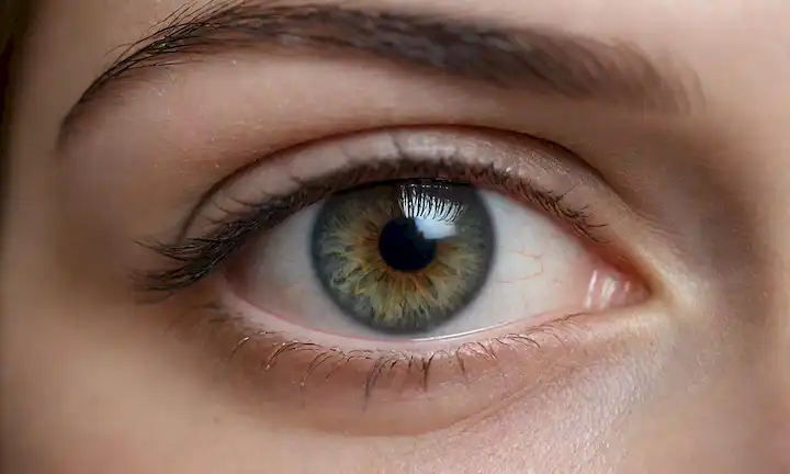 20% ojo calmado, 20% cuervo preocupado, 20% pantalla de dispositivo móvil con colores desmenuzados, fondo verde, luz suave, atmósfera pacífica, sombras sutiles, colores naturales