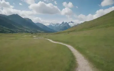 Un paisaje sereno con un cielo azul brillante