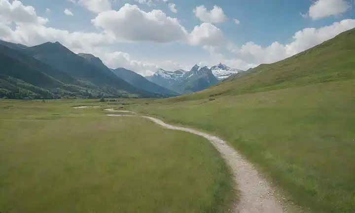 Un paisaje sereno con un cielo azul brillante