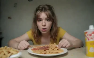 Una persona con un peinado desordenado y poco saludable