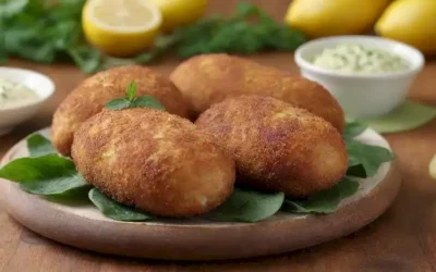 5-6 croquetas coloridas y apetecibles con exterior crujiente