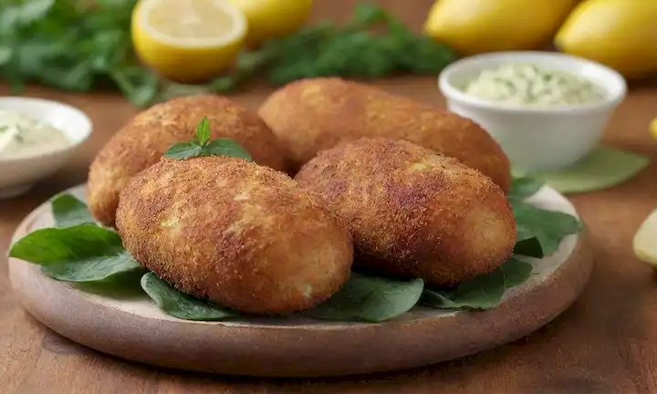 5-6 croquetas coloridas y apetecibles con exterior crujiente