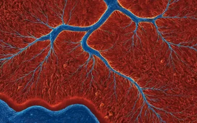 Una fibra muscular con fenotipo lento se representa en rojo