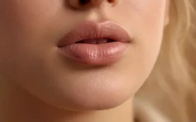 Un plano de labios secos y cortados con piel agrietada