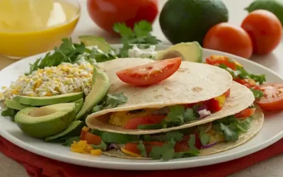 Una placa vibrante con siete tortillas coloridas