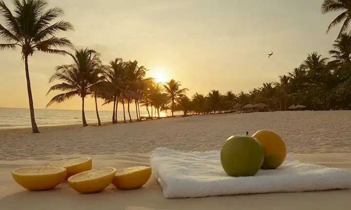 Una escena de playa tranquila